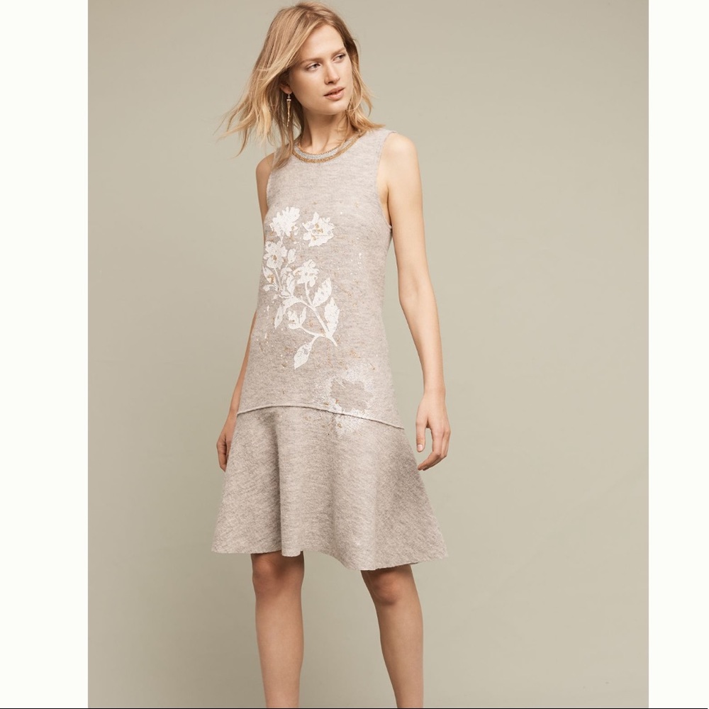 Anthropologie Knitted & Knotted Wool Dress Small